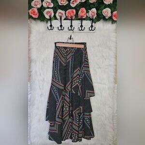 File 16 Rare Boho Layered Asymmetrical Skirt (NWOT)